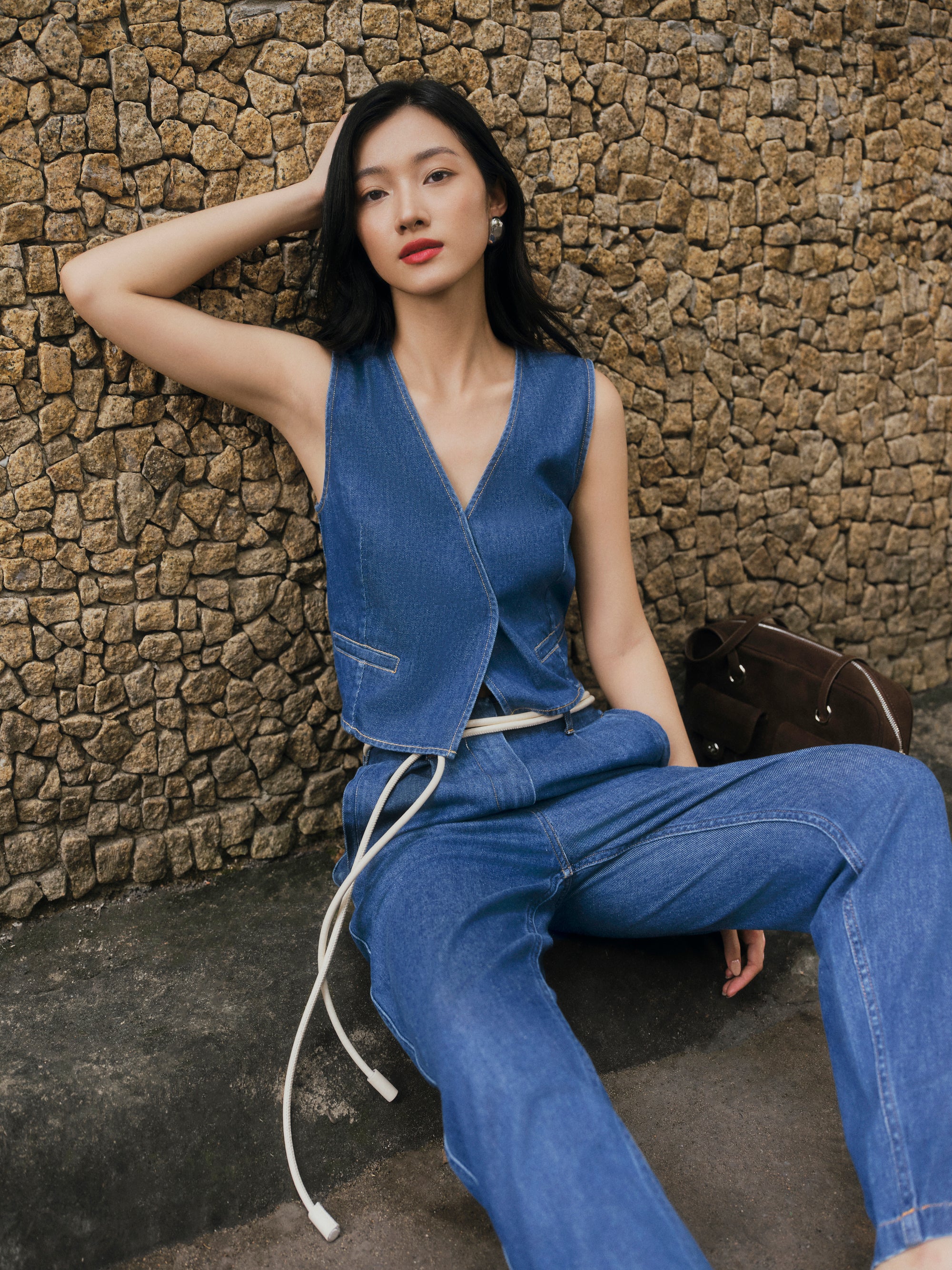 Gentle Denim Tapered Jeans