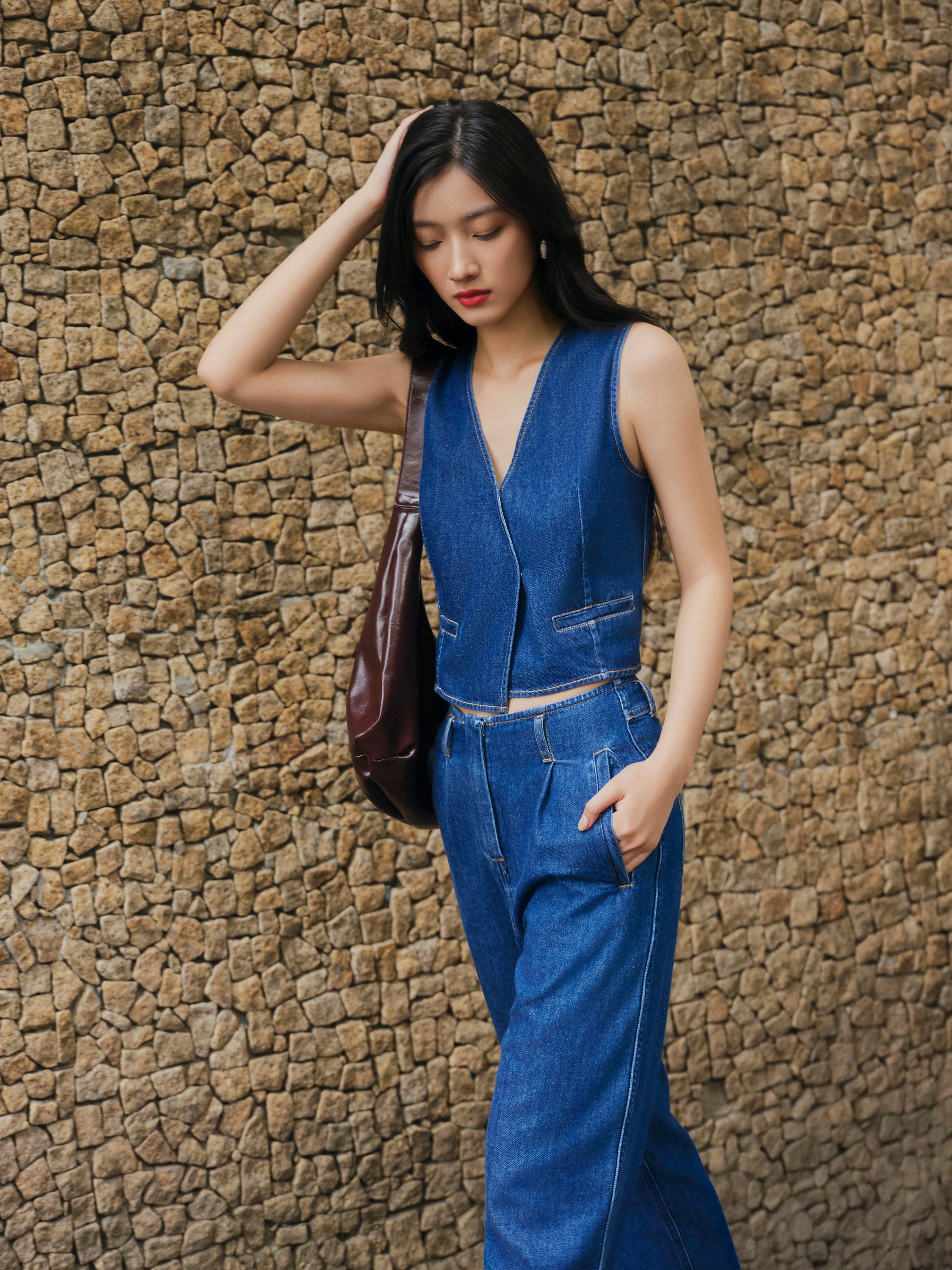 Gentle Denim Tapered Jeans