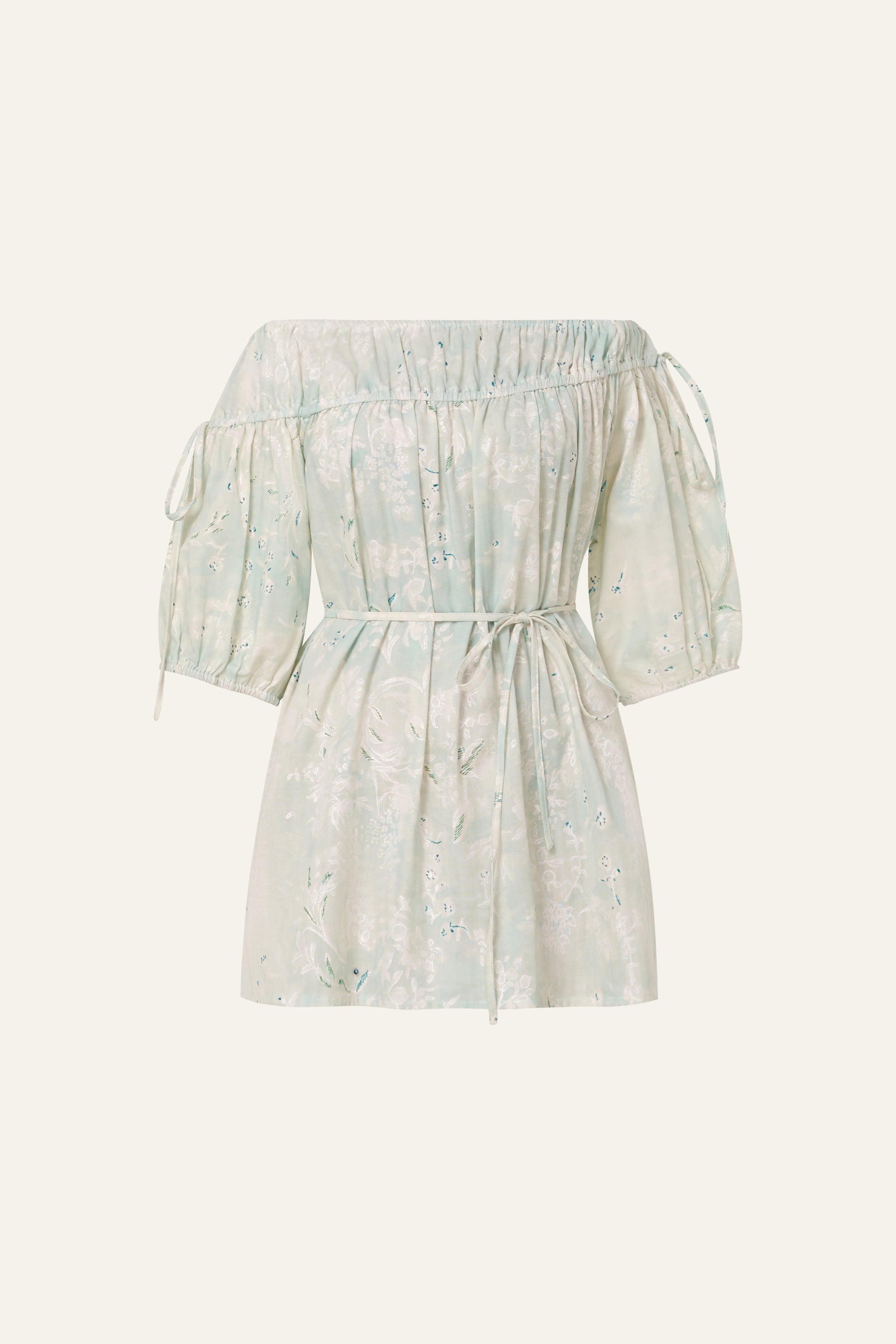 h&m multiway long dress H&M HM Conscious Chiffon Long Wide Dress Powder Pink / Blue Multicolor FLORAL