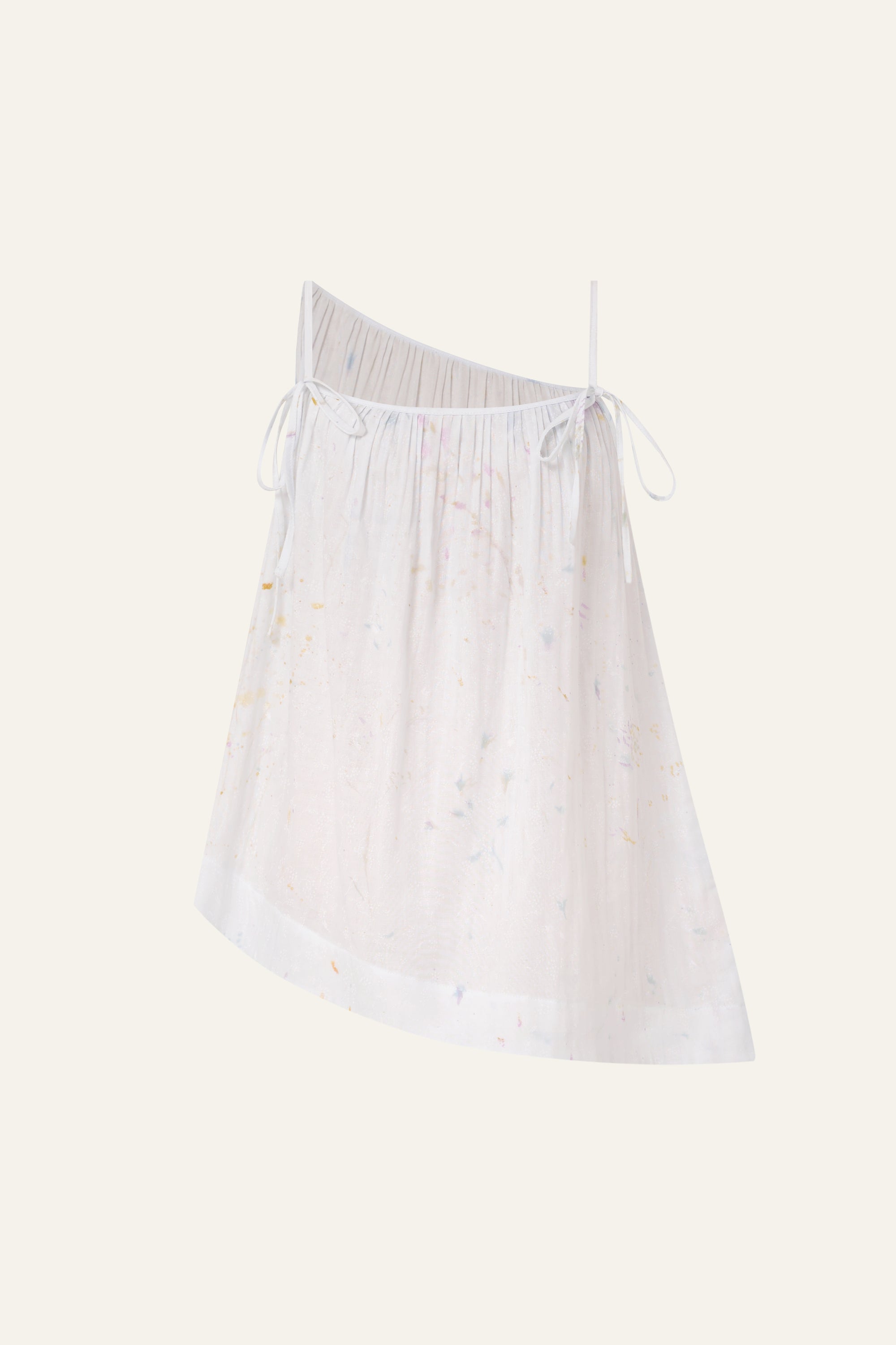 Reversible Neckline Artwear Top in Pale Blue