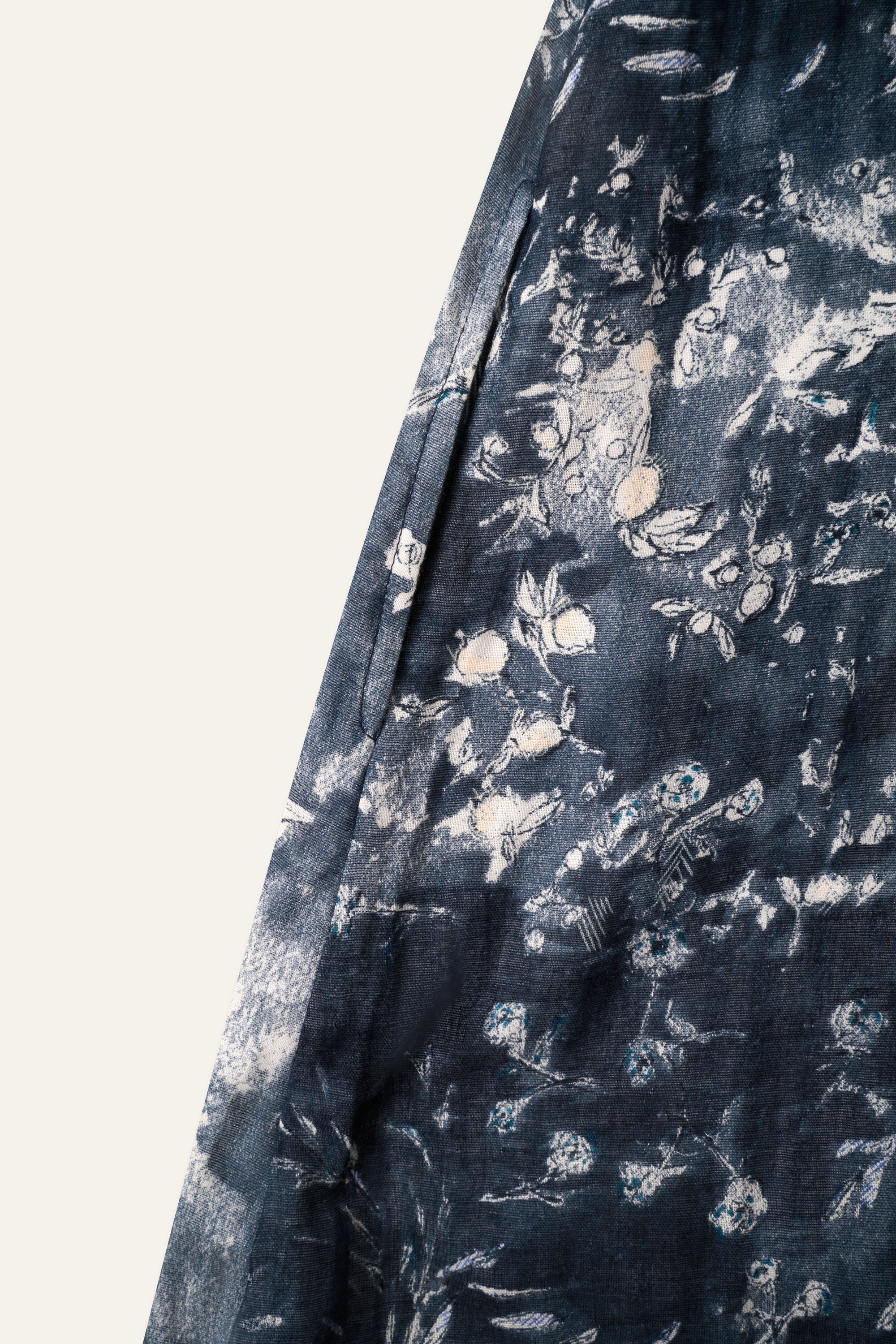 Asymmetric Neckline Artwear Dress in Midnight