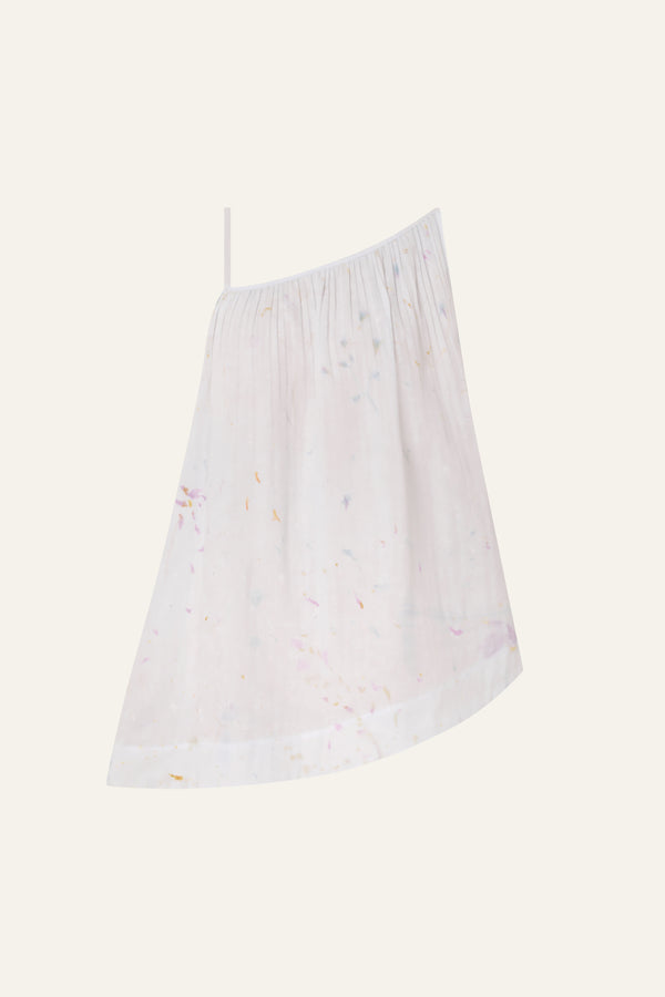 Reversible Neckline Artwear Top in Pale Blue