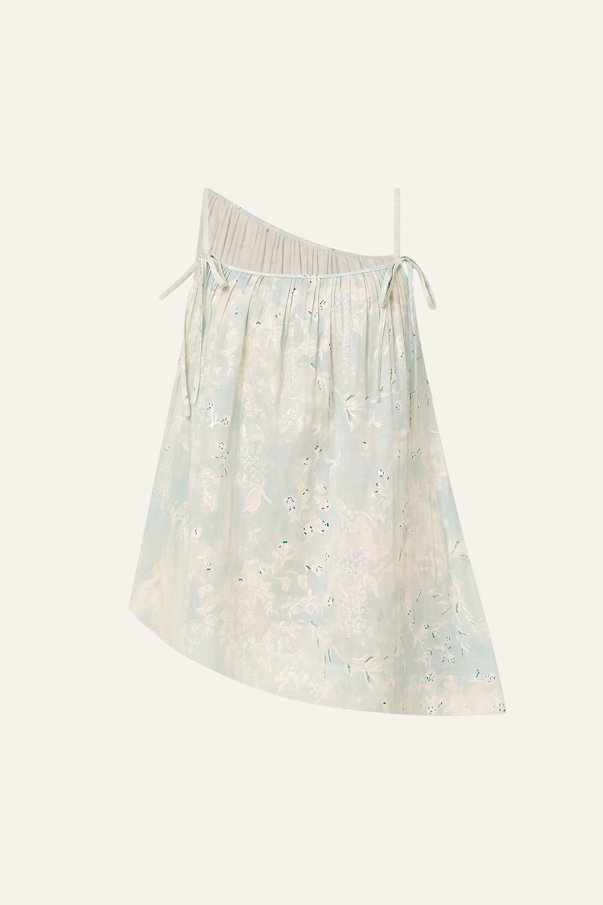 Reversible Neckline Artwear Top in Blue