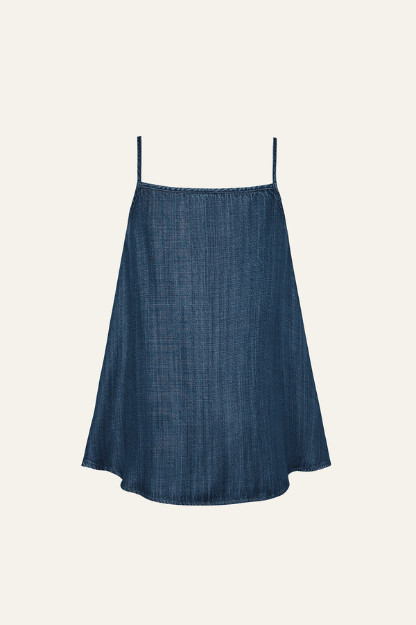 (Preorder for XS,S,M) Gentle Denim Camisole Top in Dark Blue