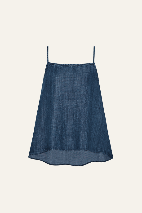 (Preorder for XS,S,M) Gentle Denim Camisole Top in Dark Blue