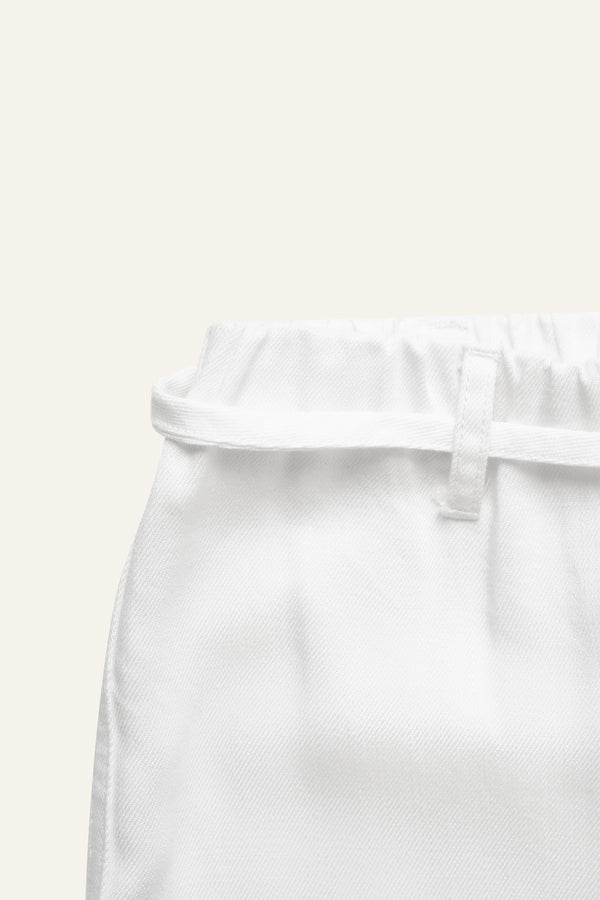 (Preorder for XS,S,M,L) Gentle Denim Effortless Elastic Pants in White