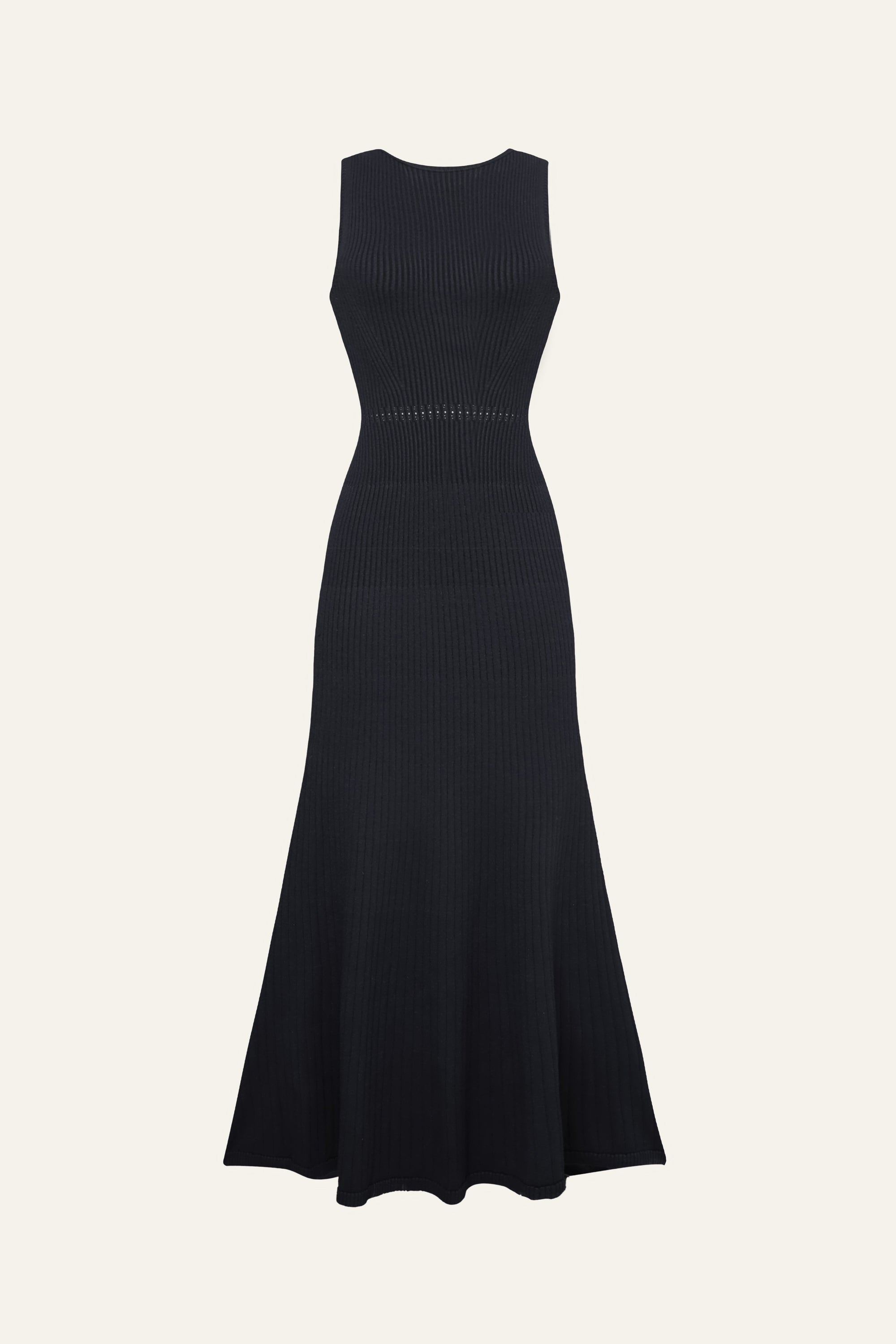 Seamless Knit Reversible Dress in Black