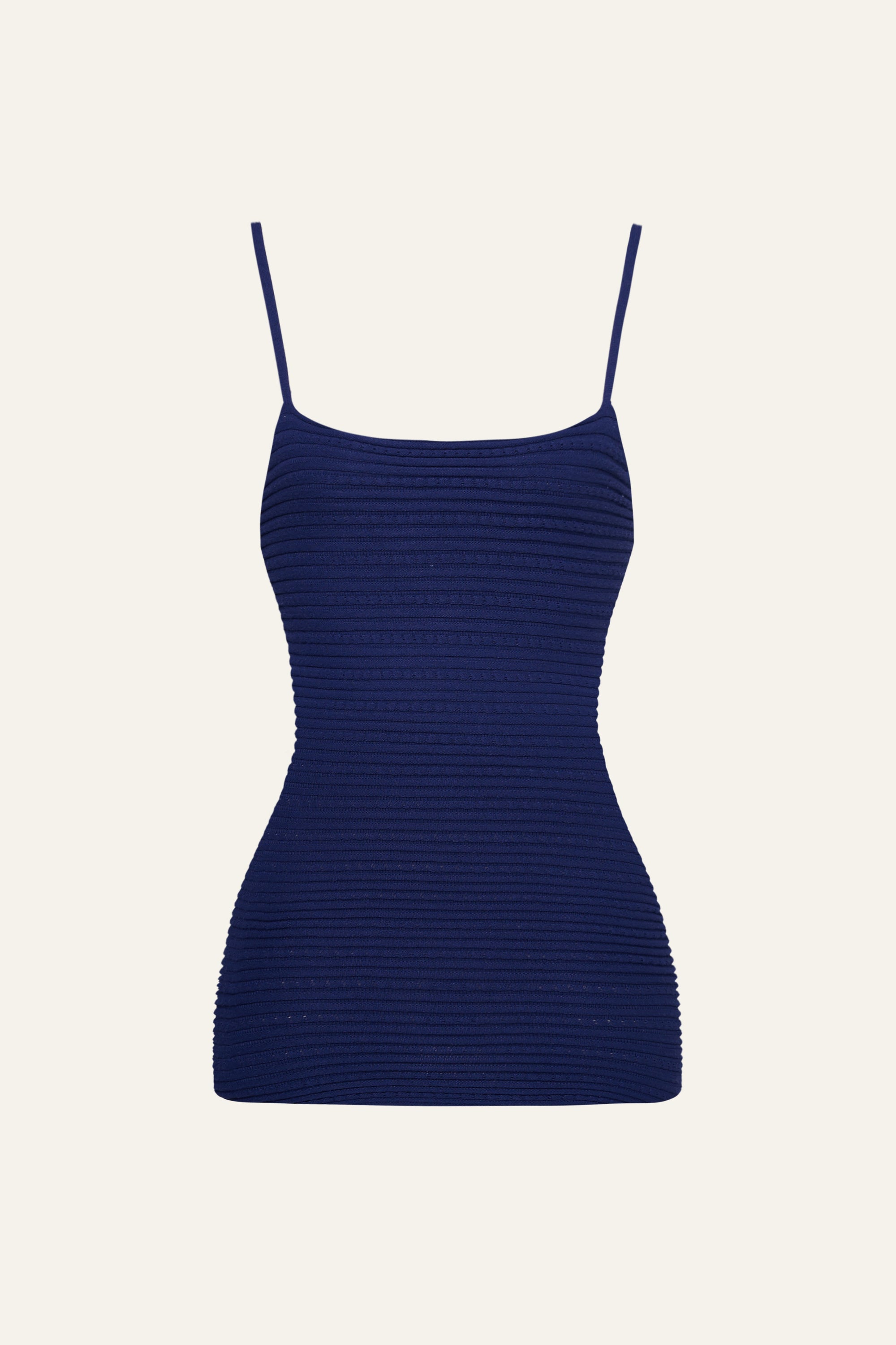 Seamless Knit Camisole Top in Navy