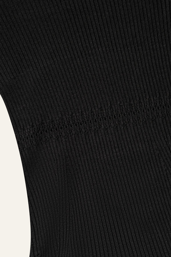 Seamless Knit Reversible Dress in Black