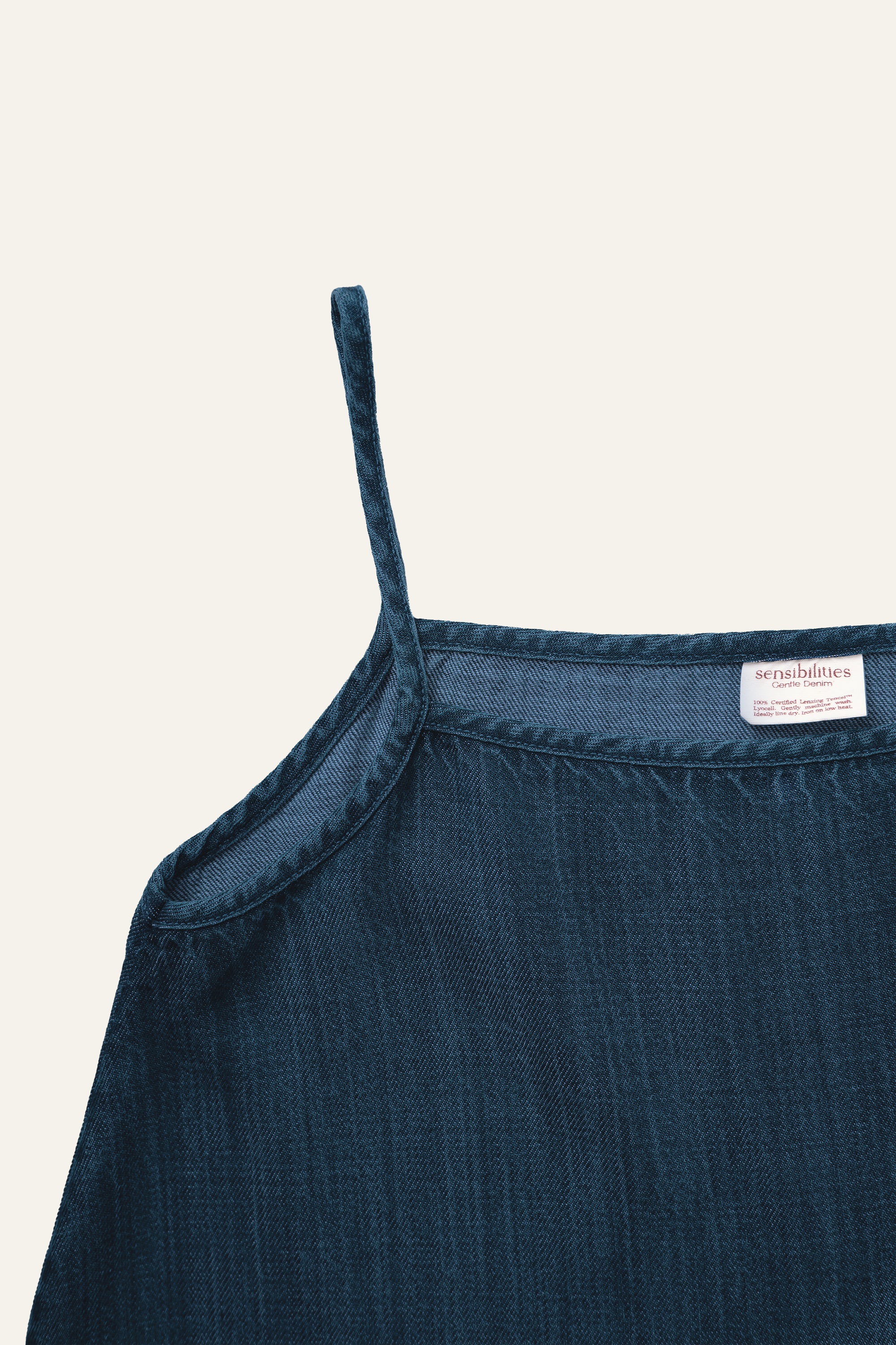 (Preorder for XS,S,M) Gentle Denim Camisole Top in Dark Blue