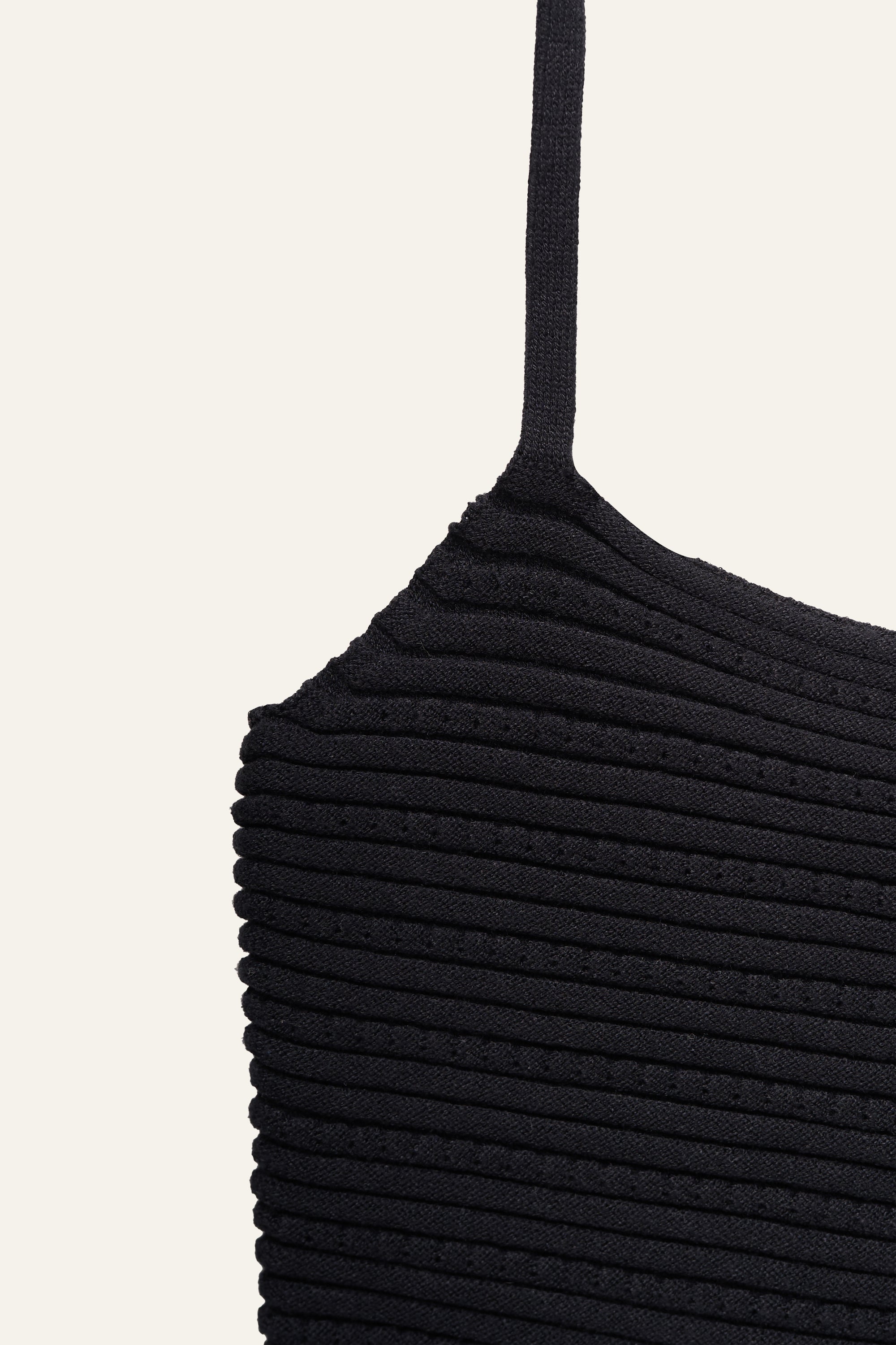 Seamless Knit Camisole Top in Black