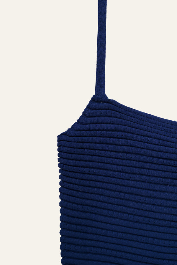 Seamless Knit Camisole Top in Navy
