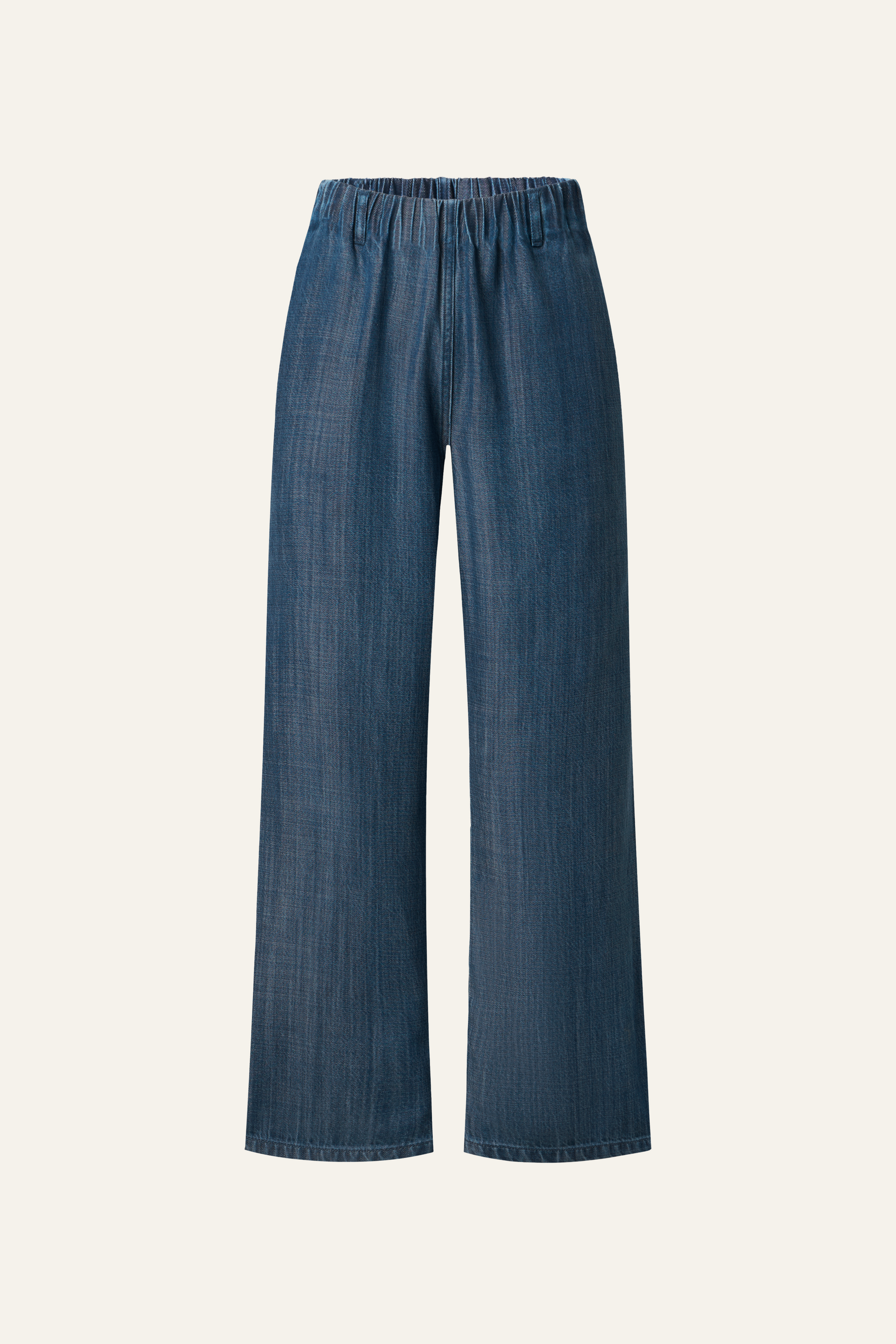 Gentle Denim Effortless Elastic Pants in Dark Blue