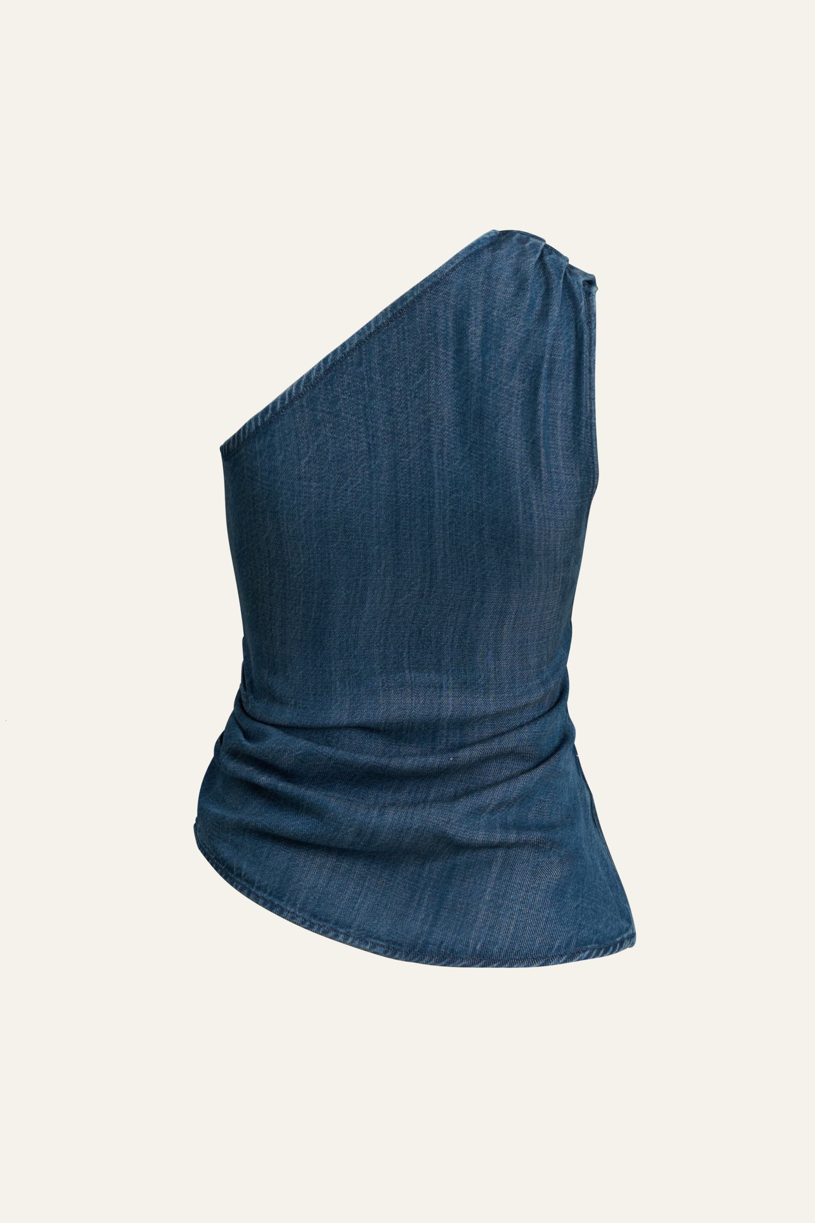Gentle Denim Toga Top in Dark Blue