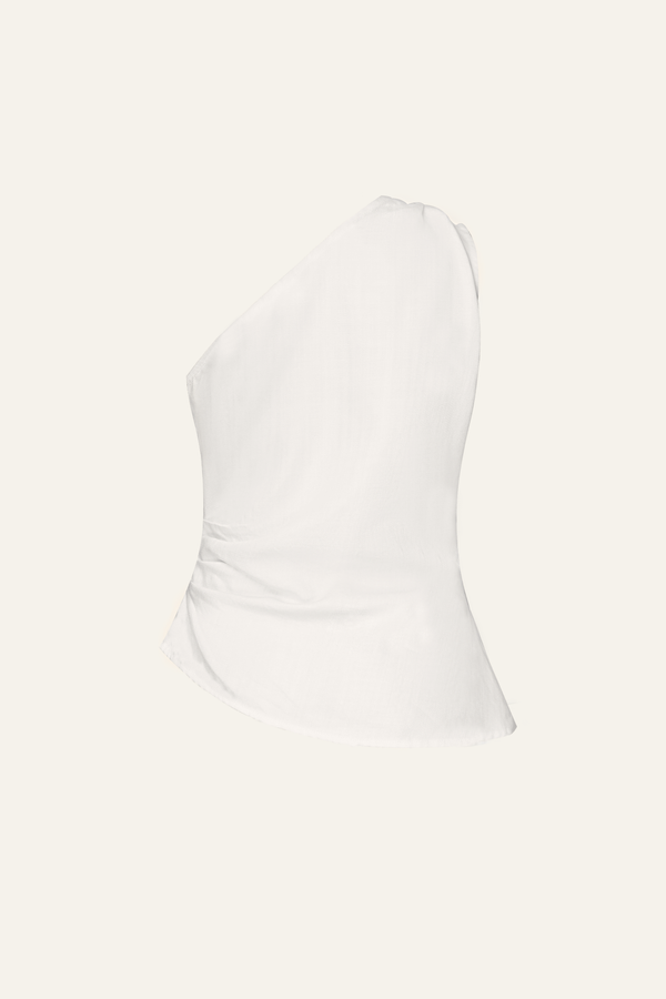 (Preorder for XS,S,M) Gentle Denim Toga Top in White