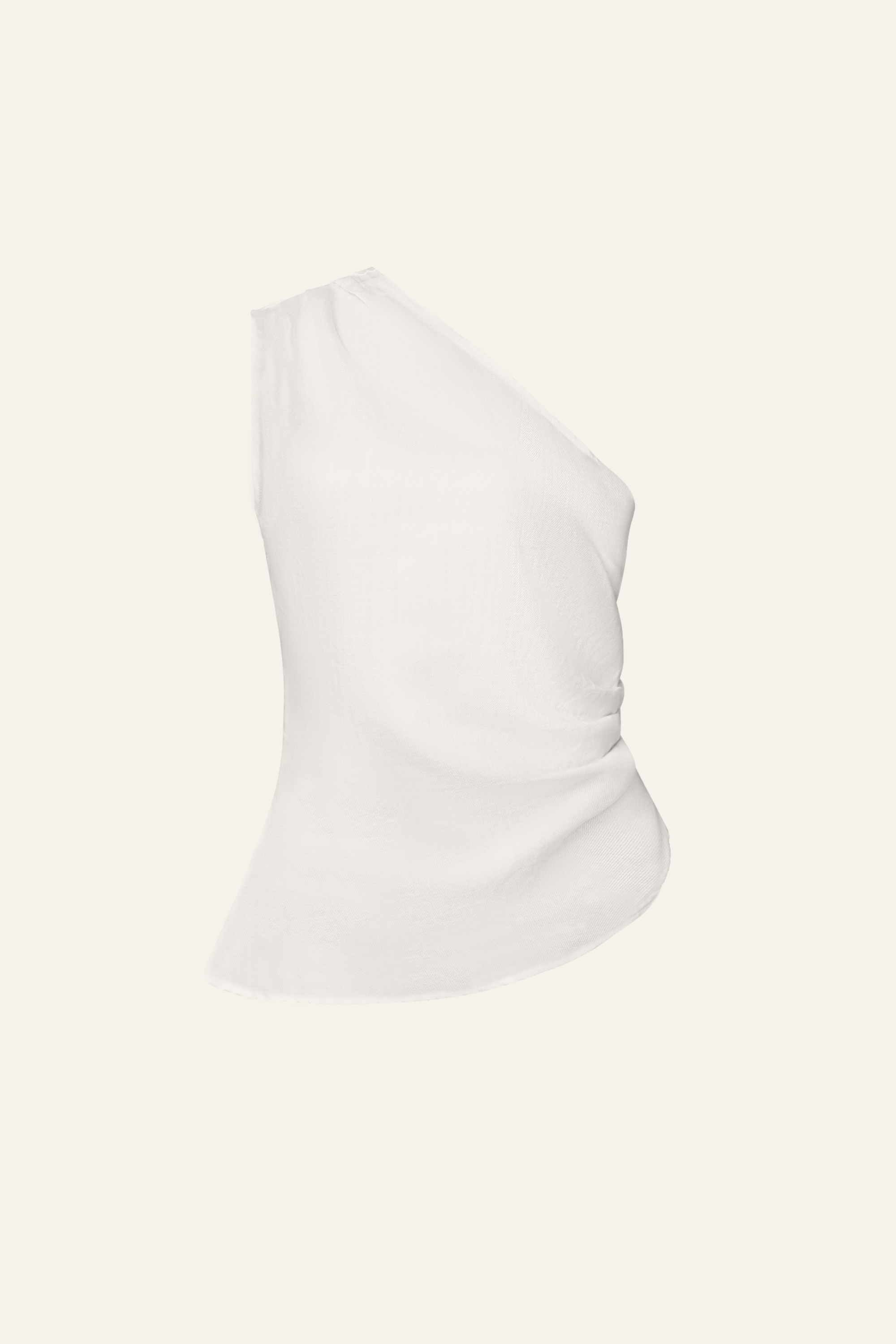 Gentle Denim Toga Top in White