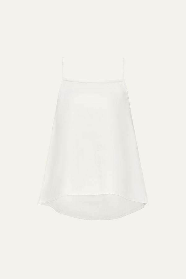 Gentle Denim Camisole Top in White