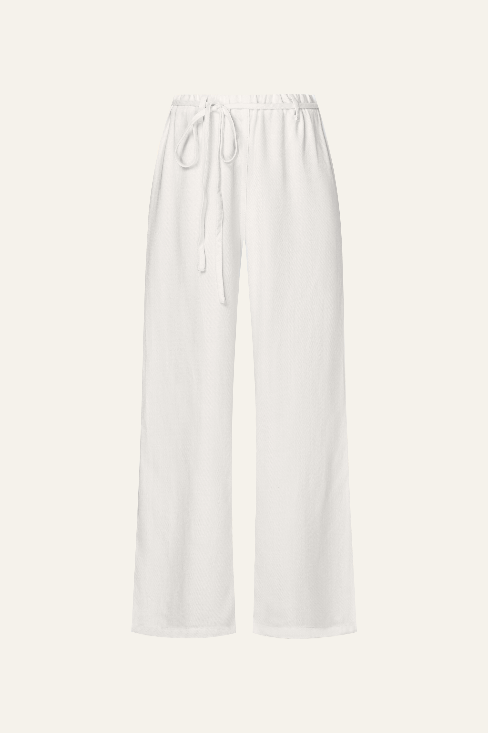 (Preorder for XS,S,M,L) Gentle Denim Effortless Elastic Pants in White