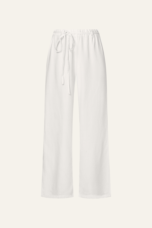 (Preorder for XS,S,M,L) Gentle Denim Effortless Elastic Pants in White